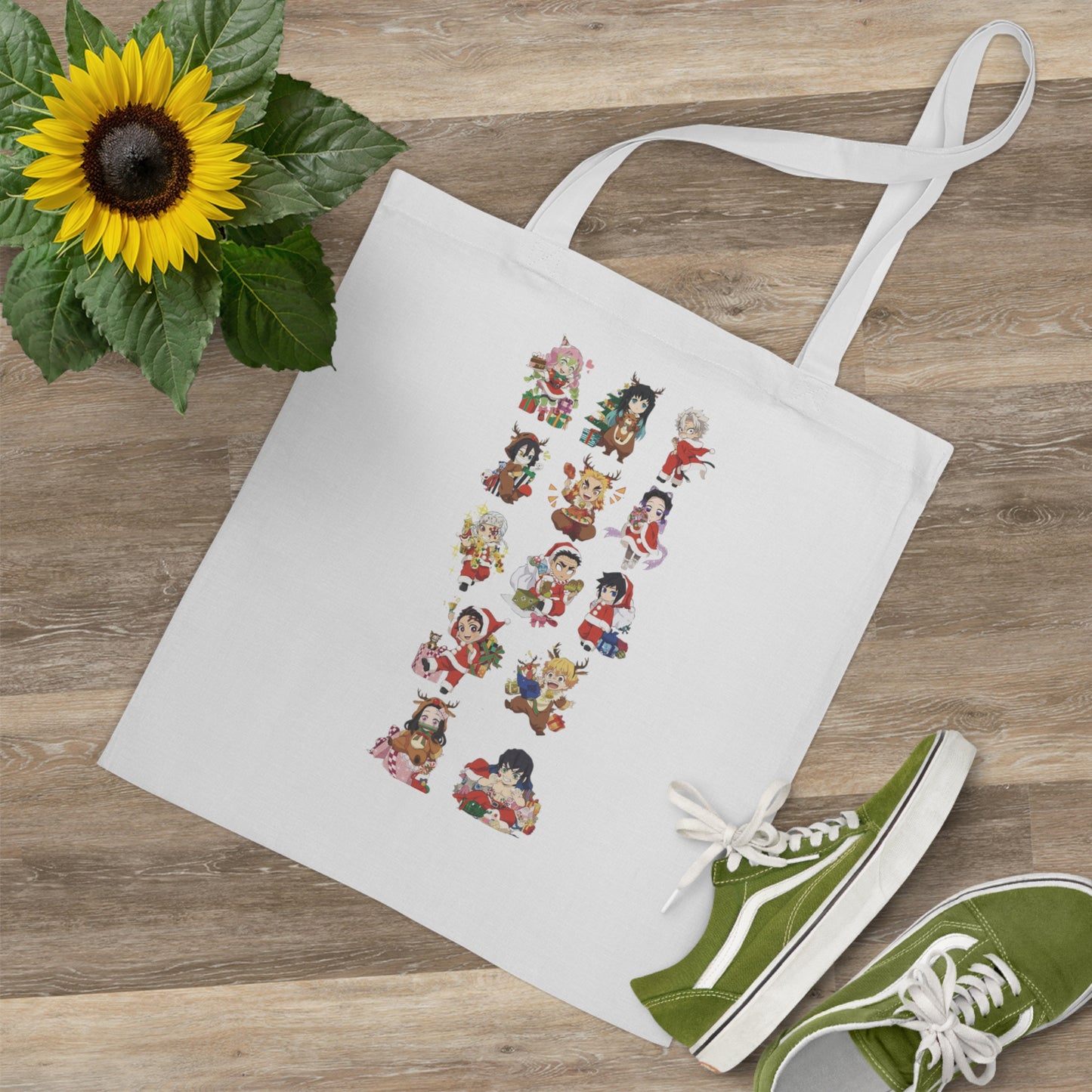 Christmas Demon Slayer Inspired Tote Bag Printify